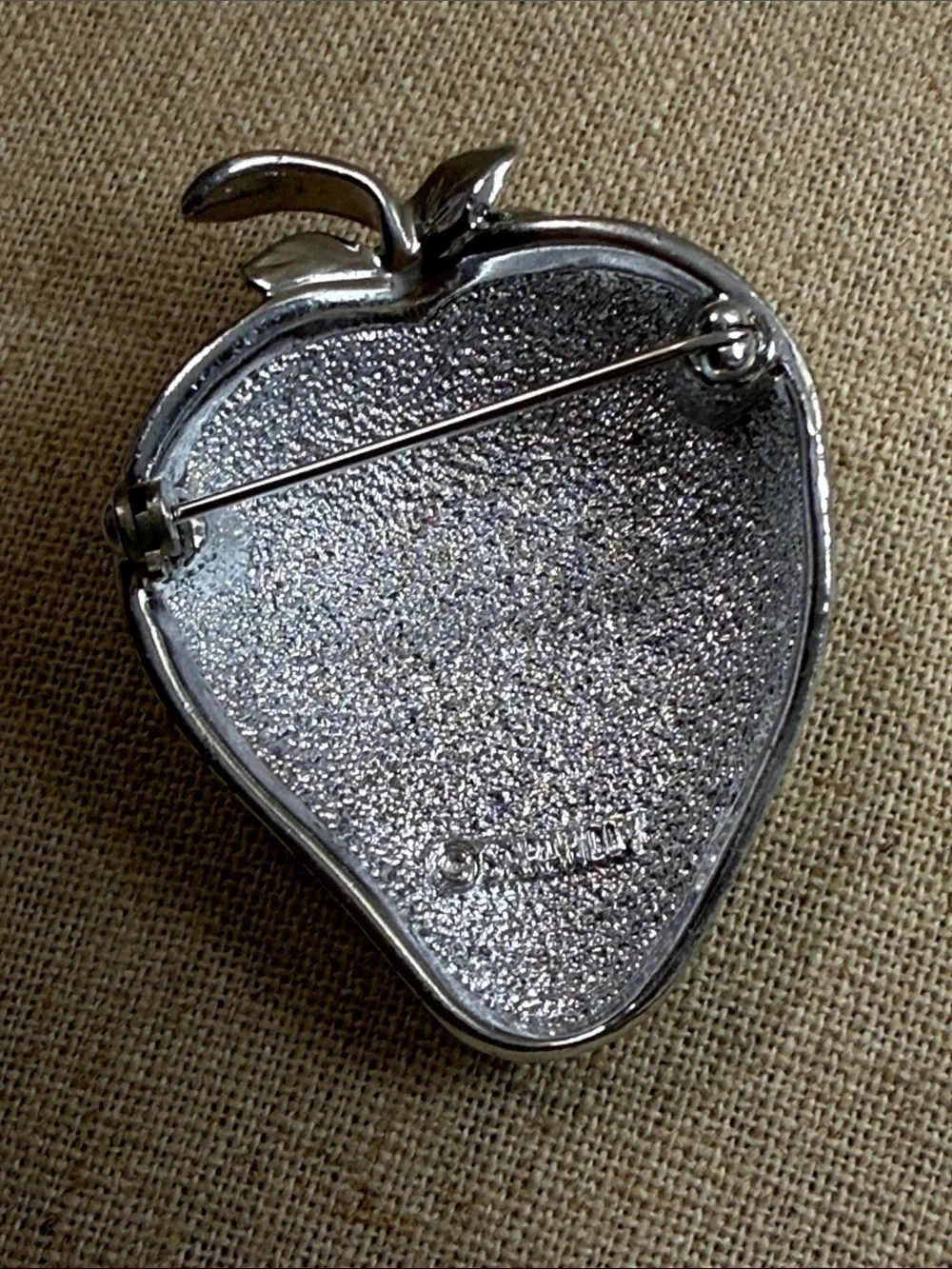 Sarah Coventry Silver Strawberry Pin Brooch